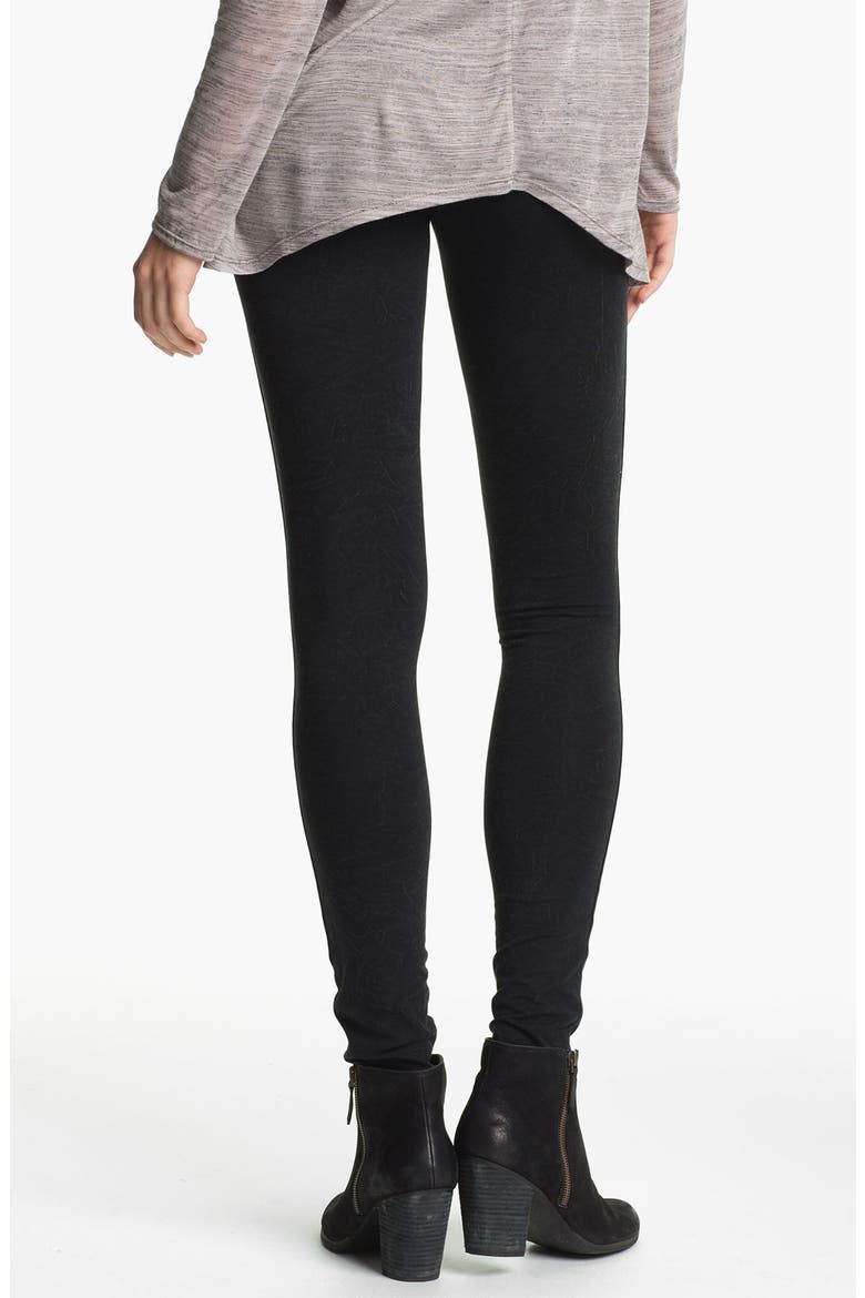 Distressed Leggings, Alternate, color, BLACK