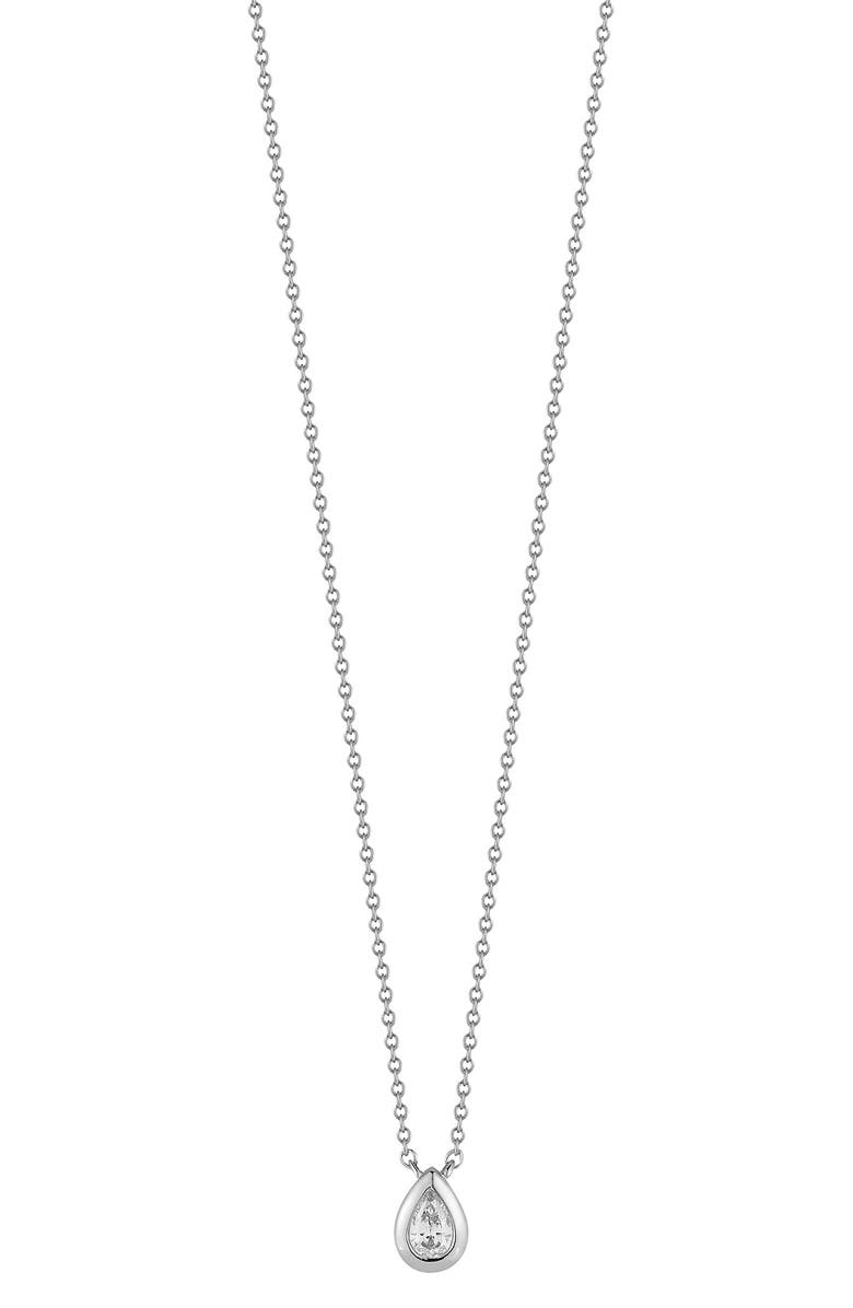 Dana Rebecca Designs Taylor Elaine Pearl Bezel Set Pendant Necklace, Main, color, 