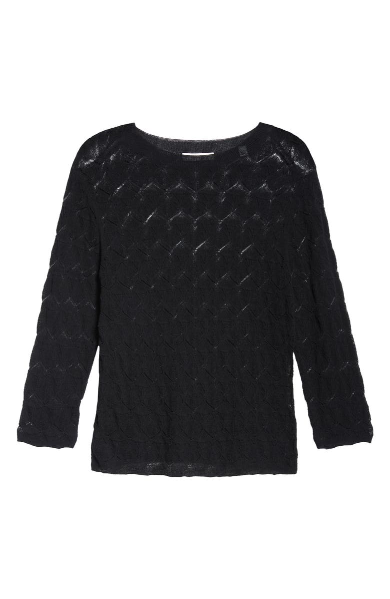 Vince Long Sleeve Cotton Lace Top, Alternate, color, 