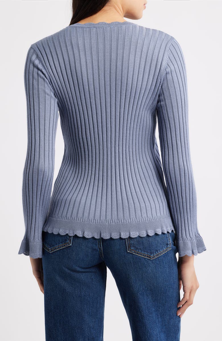 Wit & Wisdom Soutache Rib Sweater, Alternate, color, Blue Shadow