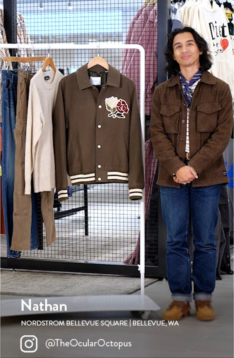 Felipe Wool Blend Varsity Jacket, sales video thumbnail