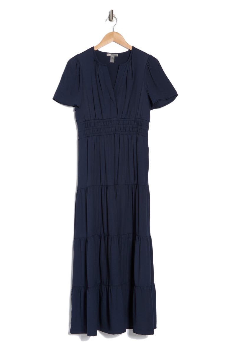 Rio Crepe Maxi Dress, Alternate, color, NAVY BLAZER