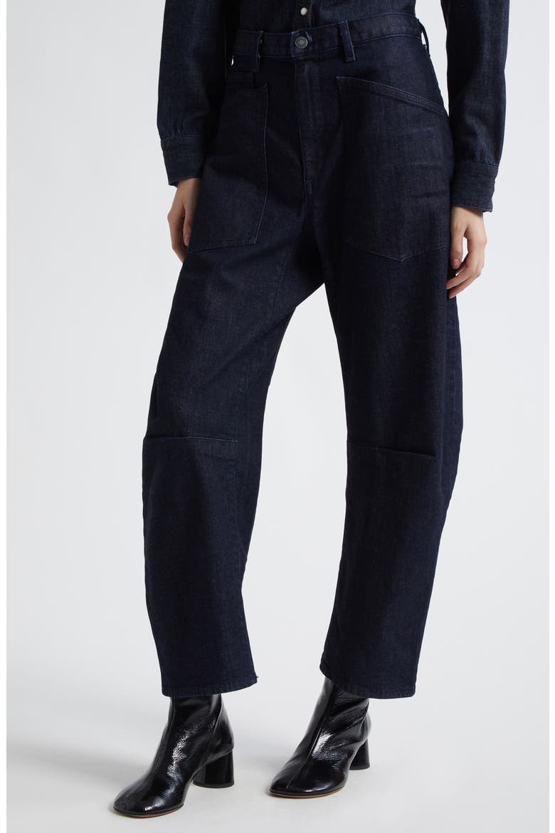 Shon Barrel Jeans, Alternate, color, INDIGO RINSE
