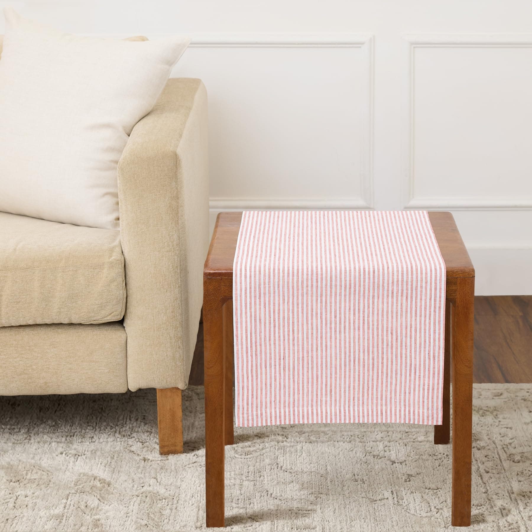 Peach and White