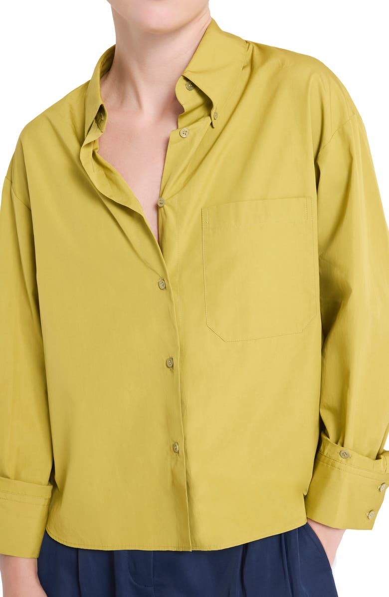TWP J.D. Cotton Button-Down Shirt, Alternate, color, Avocado Oil