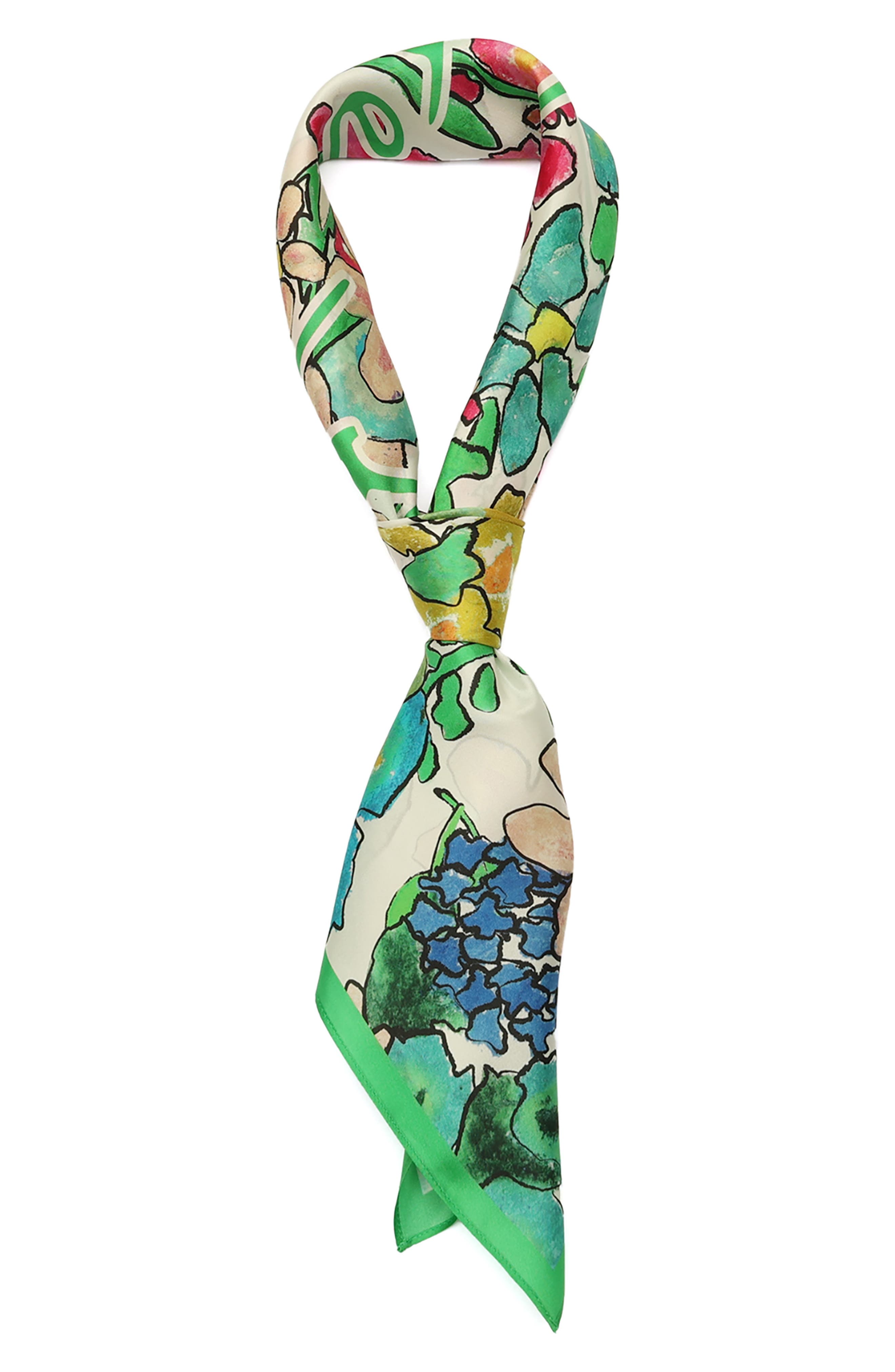 Женские аксессуары Kurt Geiger London Floral Silk Scarf — фото 4