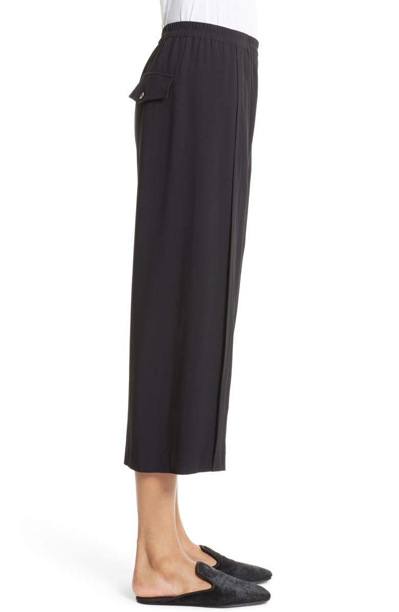 Helmut Lang Crepe Culottes, Alternate, color, 