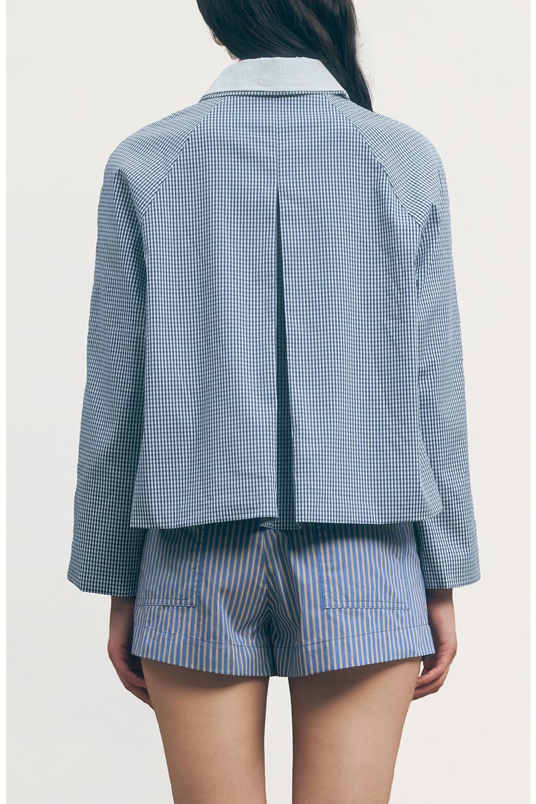 Milton Cotton Gingham Jacket, Alternate, color, NAVY PLAID