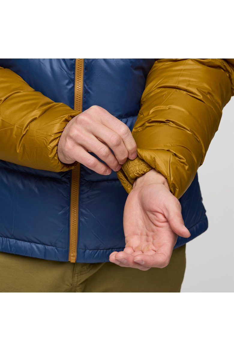 Fuego Max Down Hooded Jacket - Men's, Alternate, color, Bronze/Deep Sea