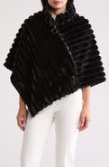 La Fiorentina Faux Fur Poncho