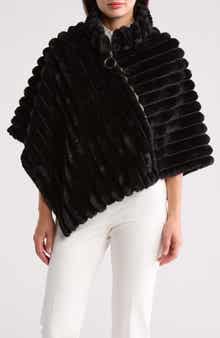 La Fiorentina Faux Fur Poncho