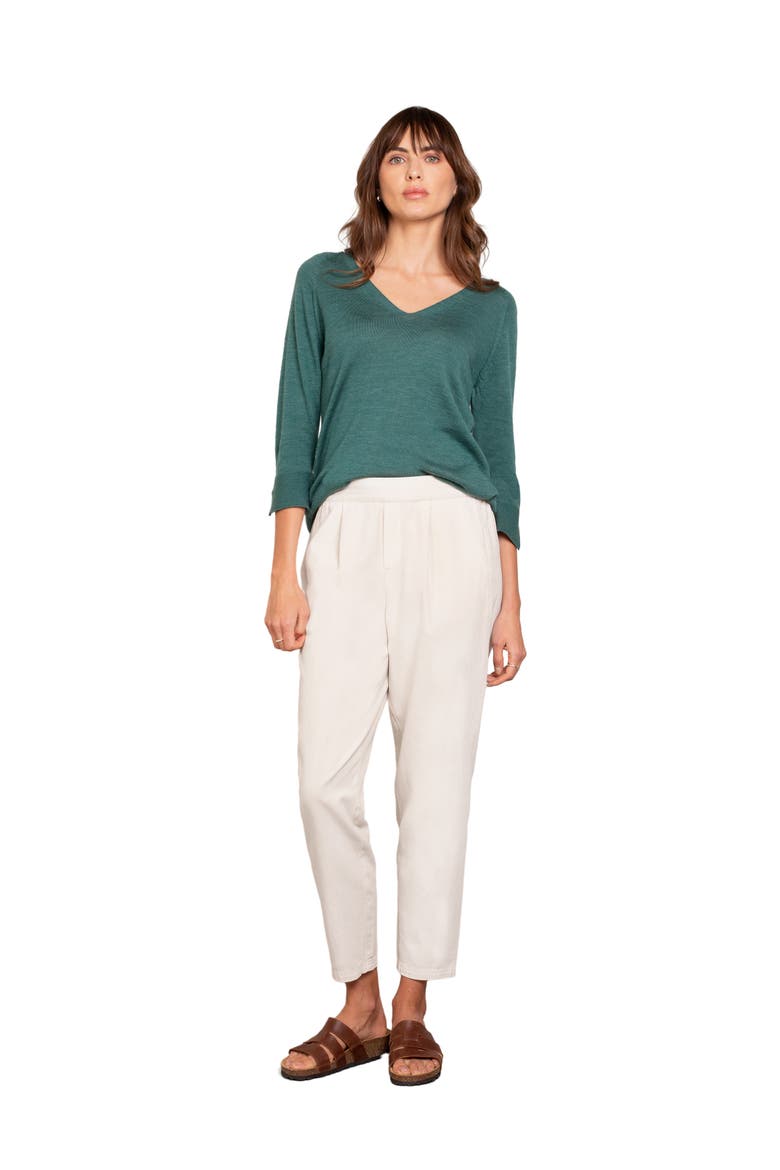 Twill Tapered Pull On Pants, Alternate, color, OATMEAL