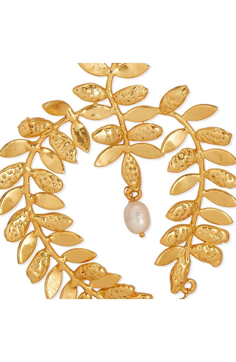 Dhwani Bansal HADAIRA PEARL EARRINGS, Alternate, color, Gold Plated