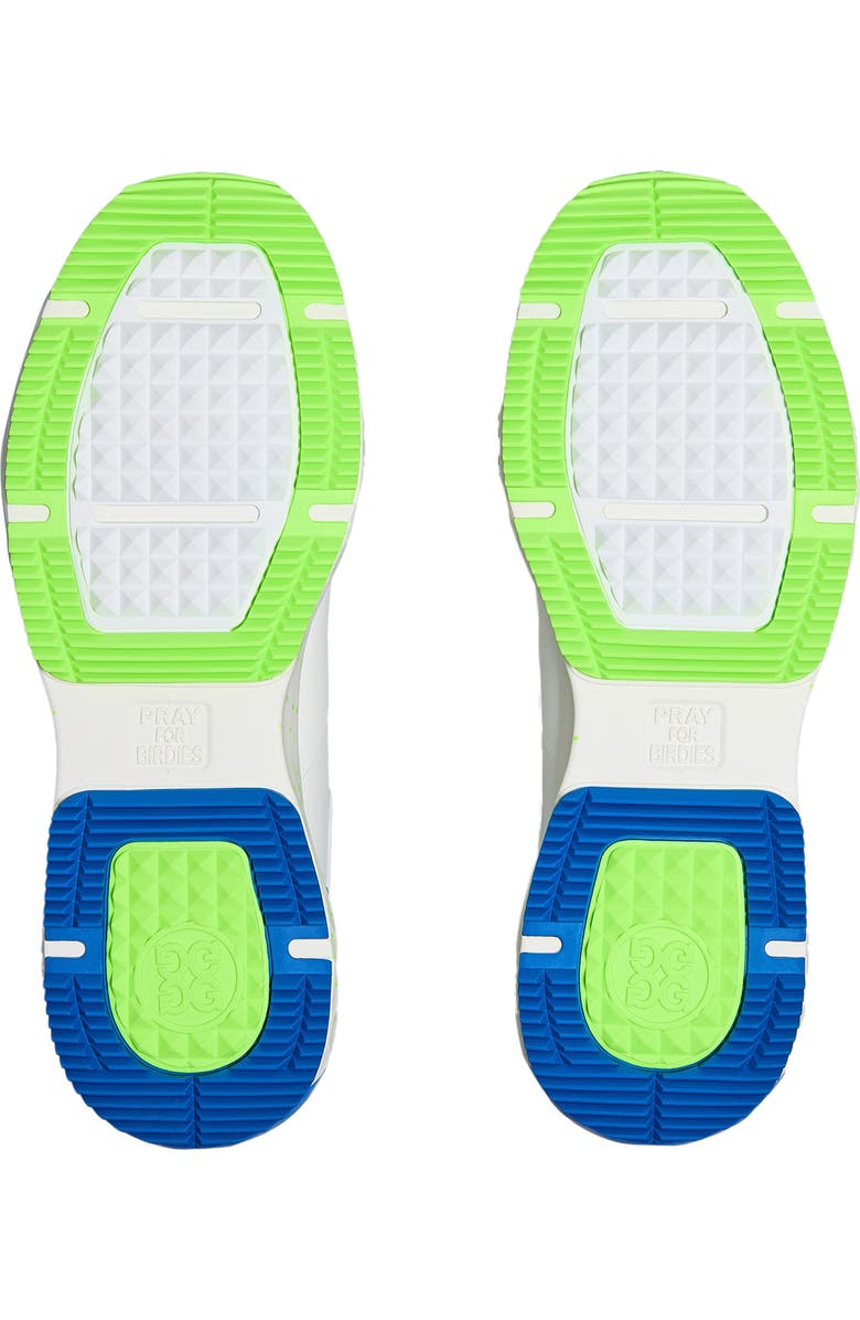 G/FORE MG4+ Stippled Waterproof Golf Shoe, Alternate, color, Snow / Acid Lime