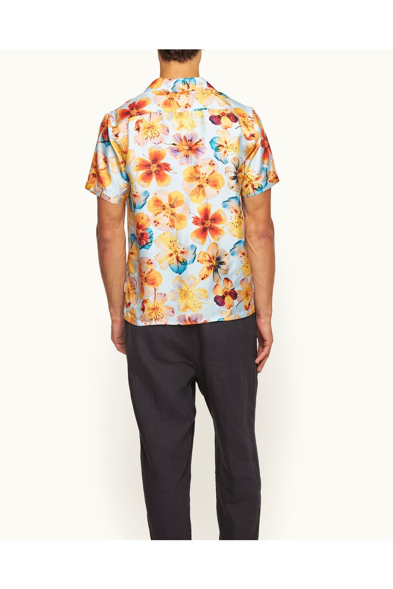Hibbert Silk Shirt, Alternate, color, Springwater Blue