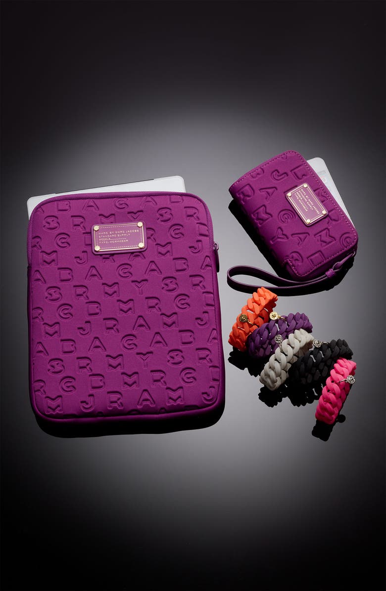 MARC BY MARC JACOBS 'Rubber Turnlock' Stretch Bracelet, Alternate, color,