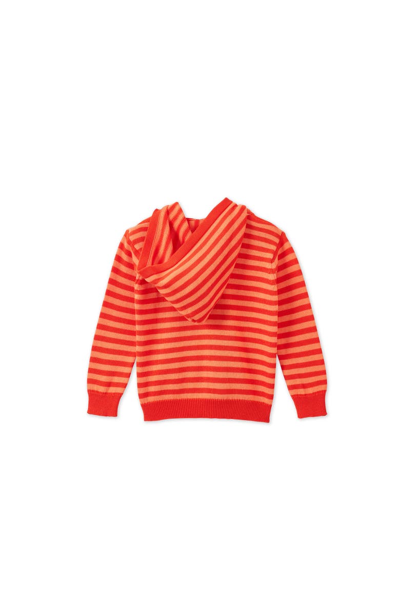 Vild House of Little Organic Knit Cardigan, Alternate, color, Coral/Salmon Stripe