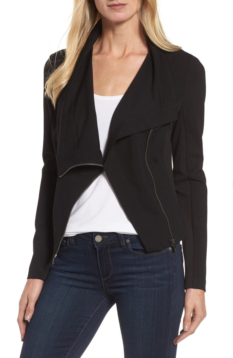 Vince Camuto Two by Vince Camuto Ponte Moto Jacket, Main, color,
