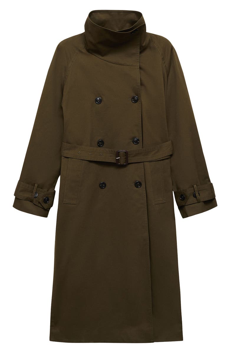 MANGO Belted Double Breasted Trench Coat, Main, color, 