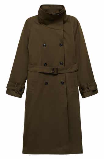 MANGO Belted Double Breasted Trench Coat