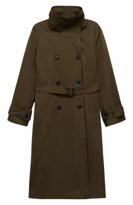 MANGO Belted Double Breasted Trench Coat