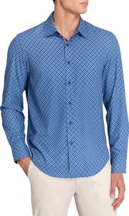 Brooklyn Brigade Mini Diamond Print Woven Long Sleeve Basic