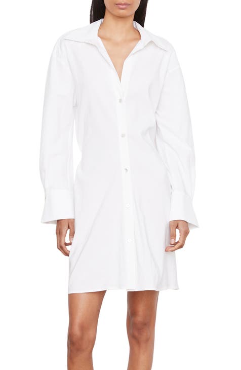 Tie Back Long Sleeve Shirtdress