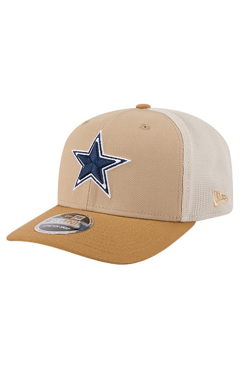 New Era Men's New Era  Light Beige Dallas Cowboys Two-Tone Trucker 9SEVENTY Adjustable Hat, Main, color, Light Beige