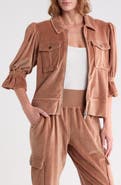 Cinq à Sept Holly Elbow Sleeve Velour Jacket