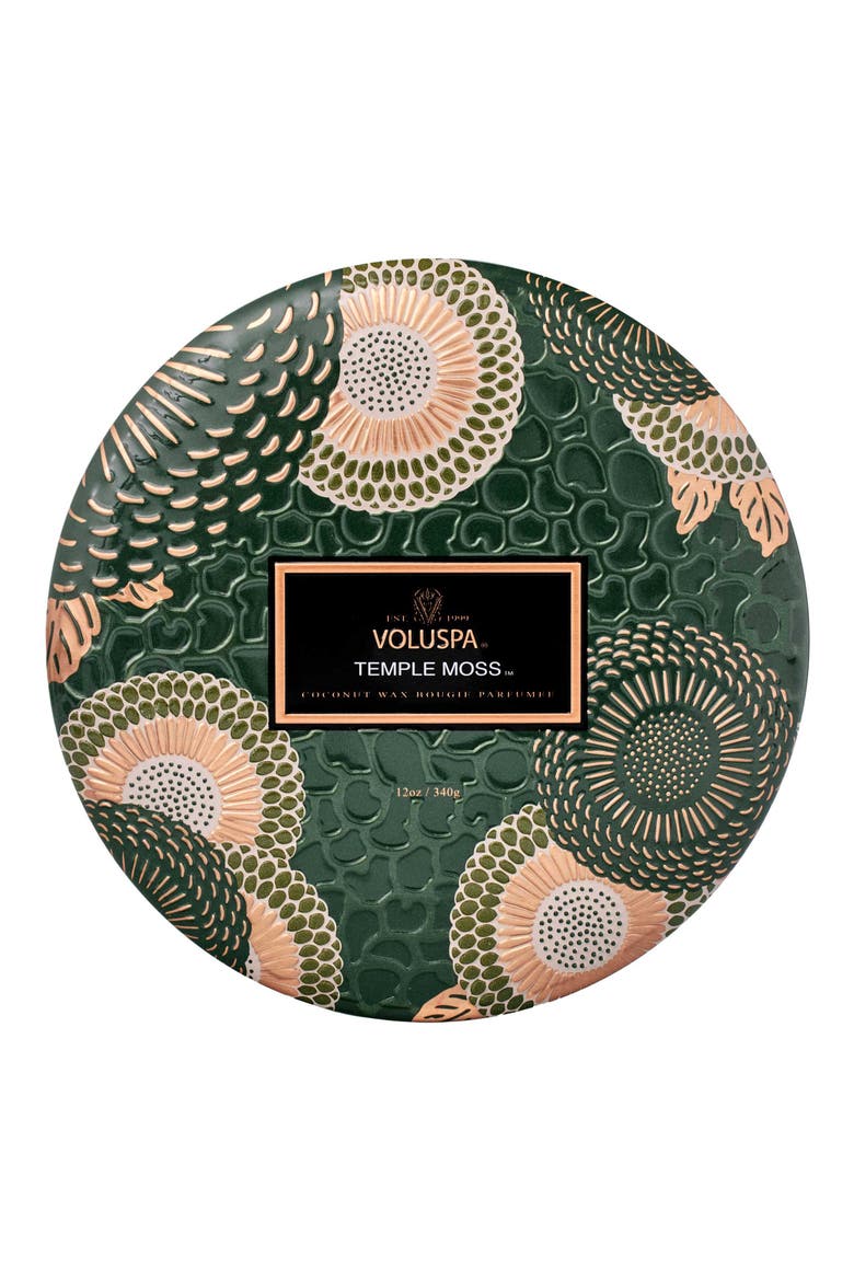 Temple Moss 3-Wick Tin Candle, Alternate, color, TEMPLE MOSS