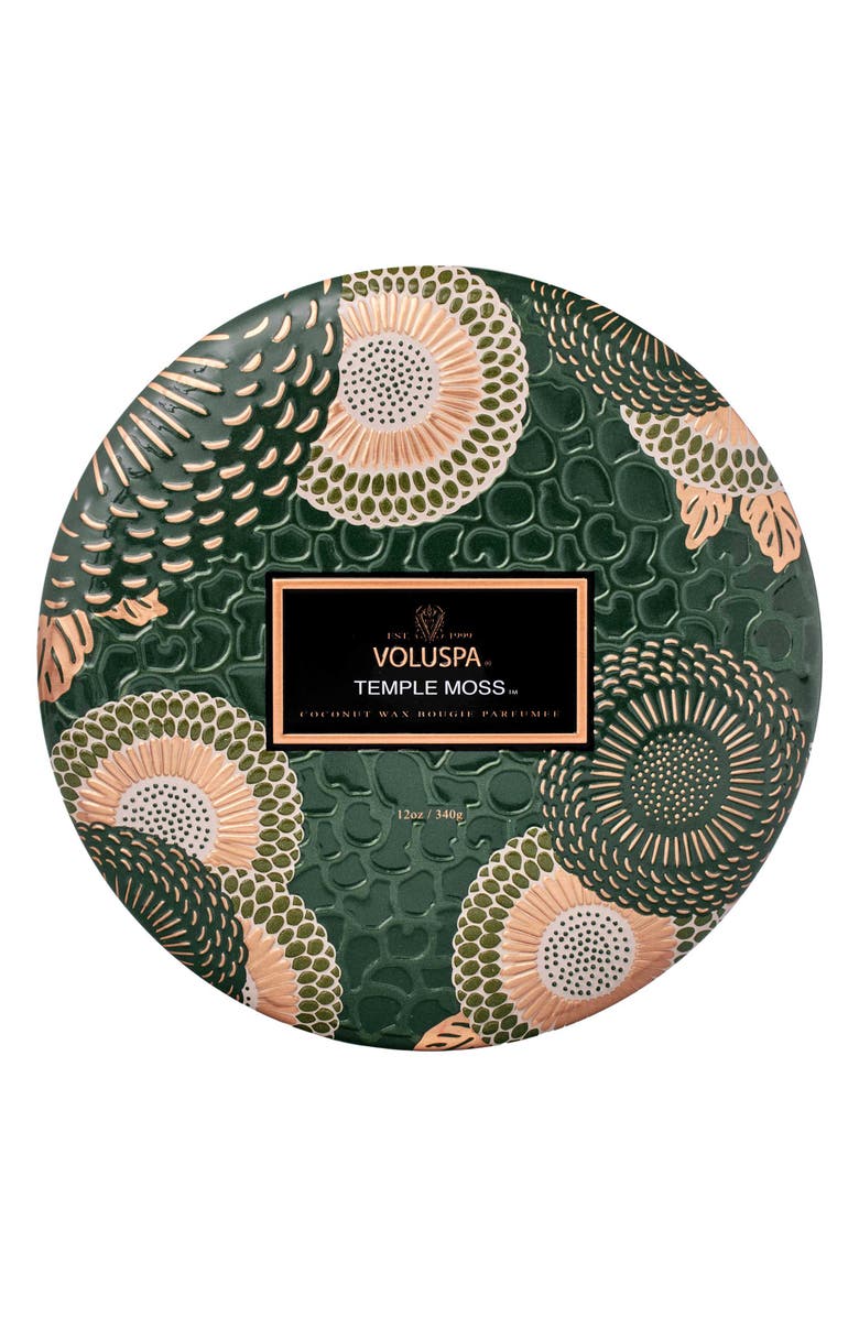 Voluspa Temple Moss 3-Wick Tin Candle, Alternate, color, Temple Moss