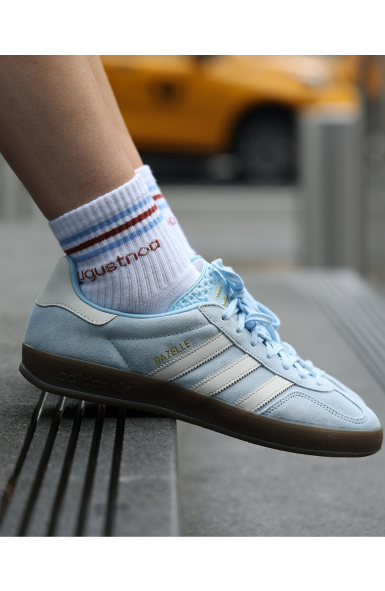 AUGUSTNOA The Best Striped Ankle Sock, Alternate, color, Stripe/Brown & Blu