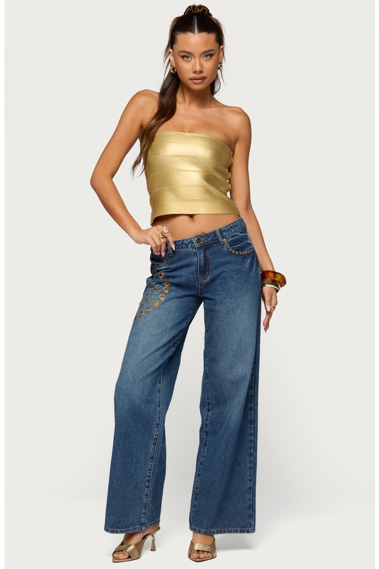 Monika Grommet Low Rise Jeans, Alternate, color, BLUE-WASHED