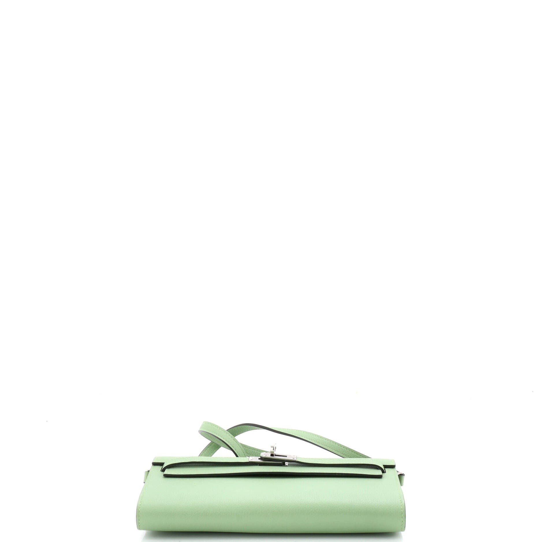 Pre-Owned Hermes Kelly To Go Wallet Evercolor, Alternate, color, Vert Criquet