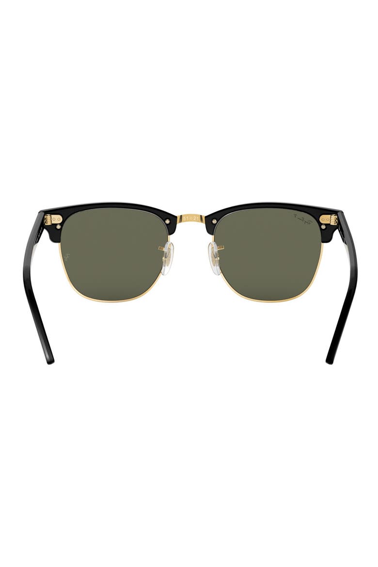 49mm Polarized Browline Sunglasses, Alternate, color, BLACK/ CRYSTAL GREEN