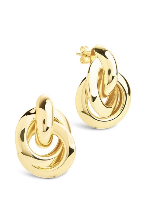 Ashton Layered Knocker Stud Earrings