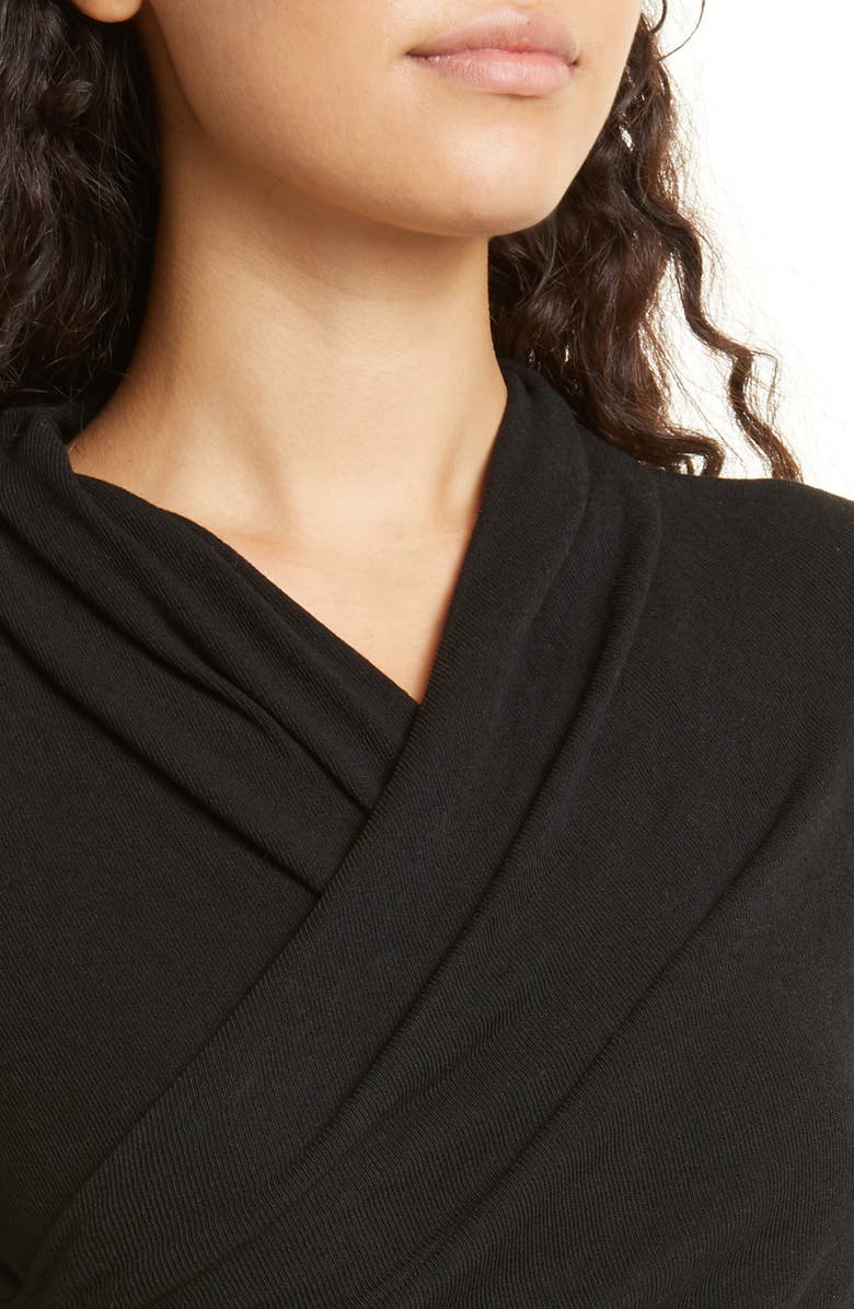 Vince Wrap Front Long Sleeve Knit Top, Alternate, color,