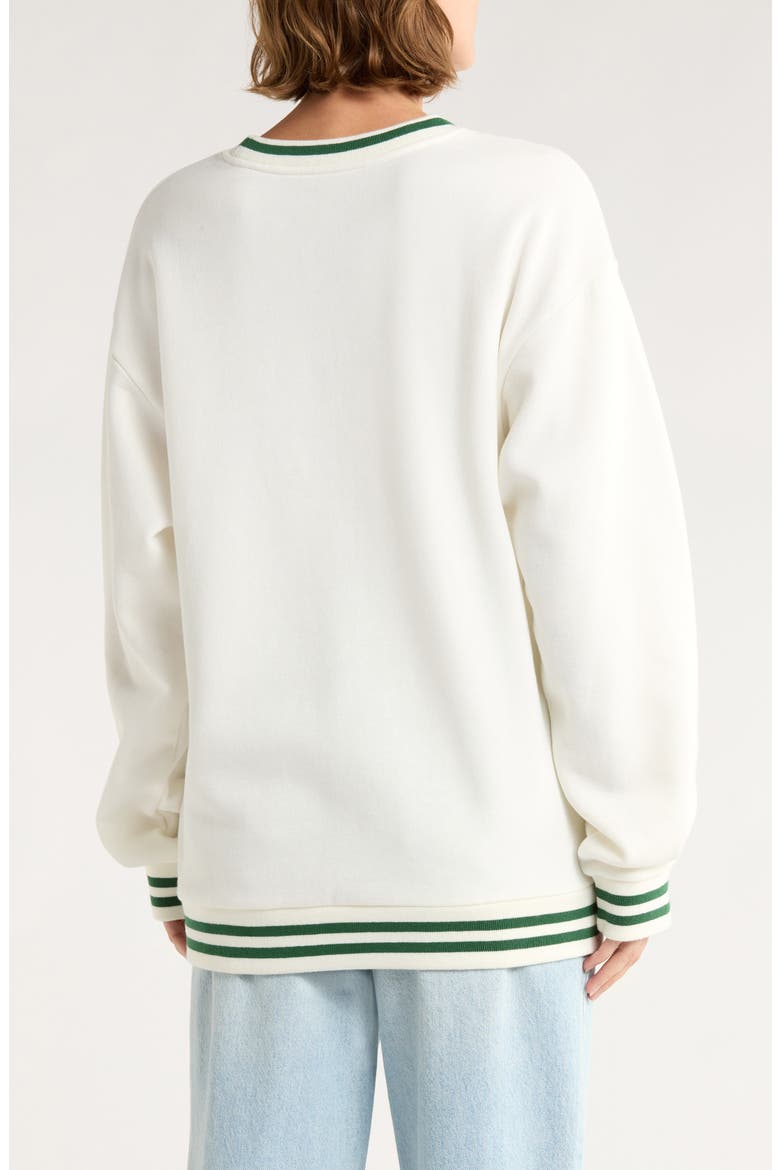 Christmas Teddy Sweater, Alternate, color, MARSHMALLOW/ WASHED FOREST
