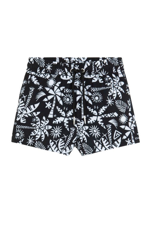 Gottex Kids Boys 2 Match Drawstring Swim Shorts in Black- White  product