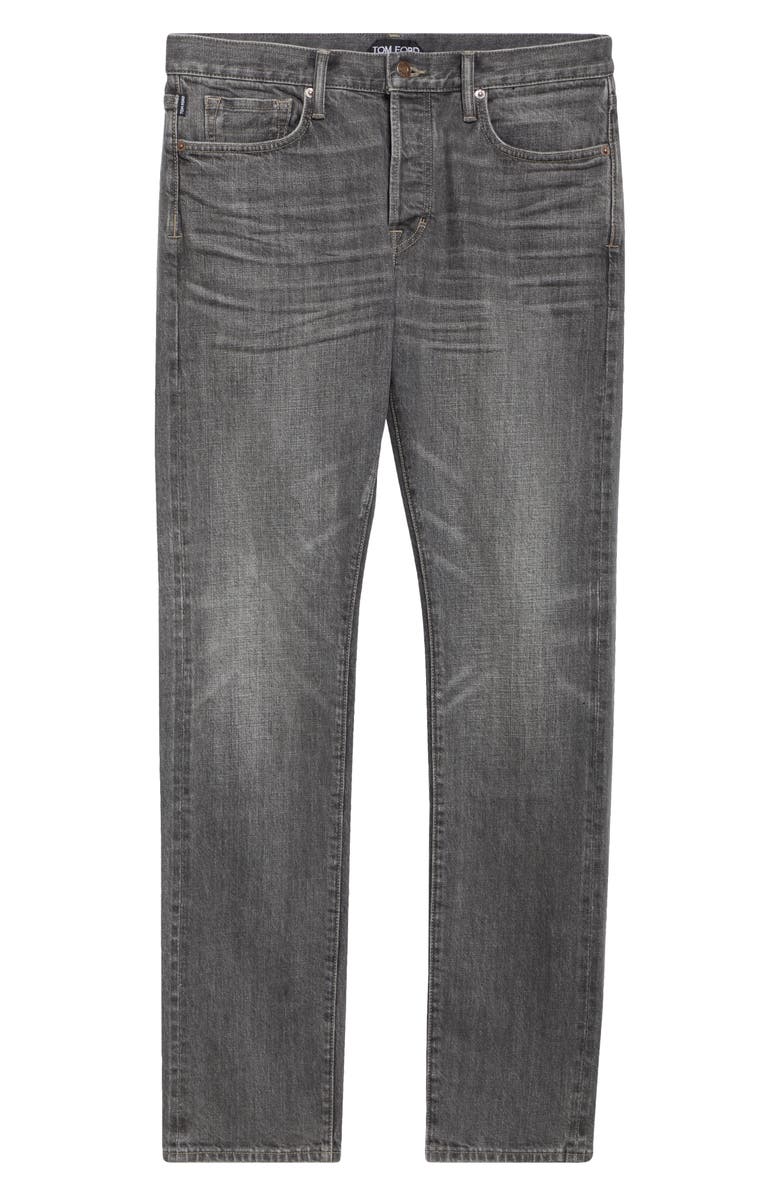 TOM FORD Selvedge Straight Fit Jeans, Alternate, color, Ig670 Grey High/ Low