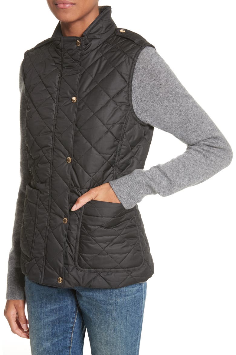 Westleton Quilted Vest, Alternate, color, BLACK