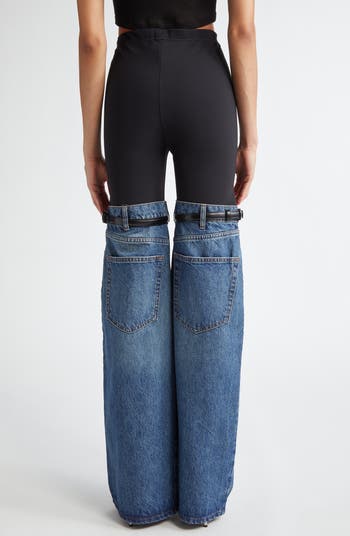 Coperni Hybrid Denim & Knit Pants | Nordstrom