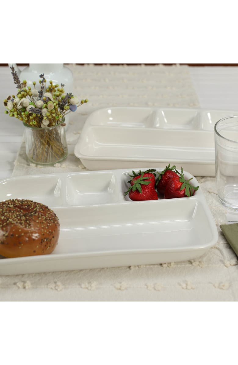 BIA Cordon Bleu Set of 2 Dinner Trays, Alternate, color, White