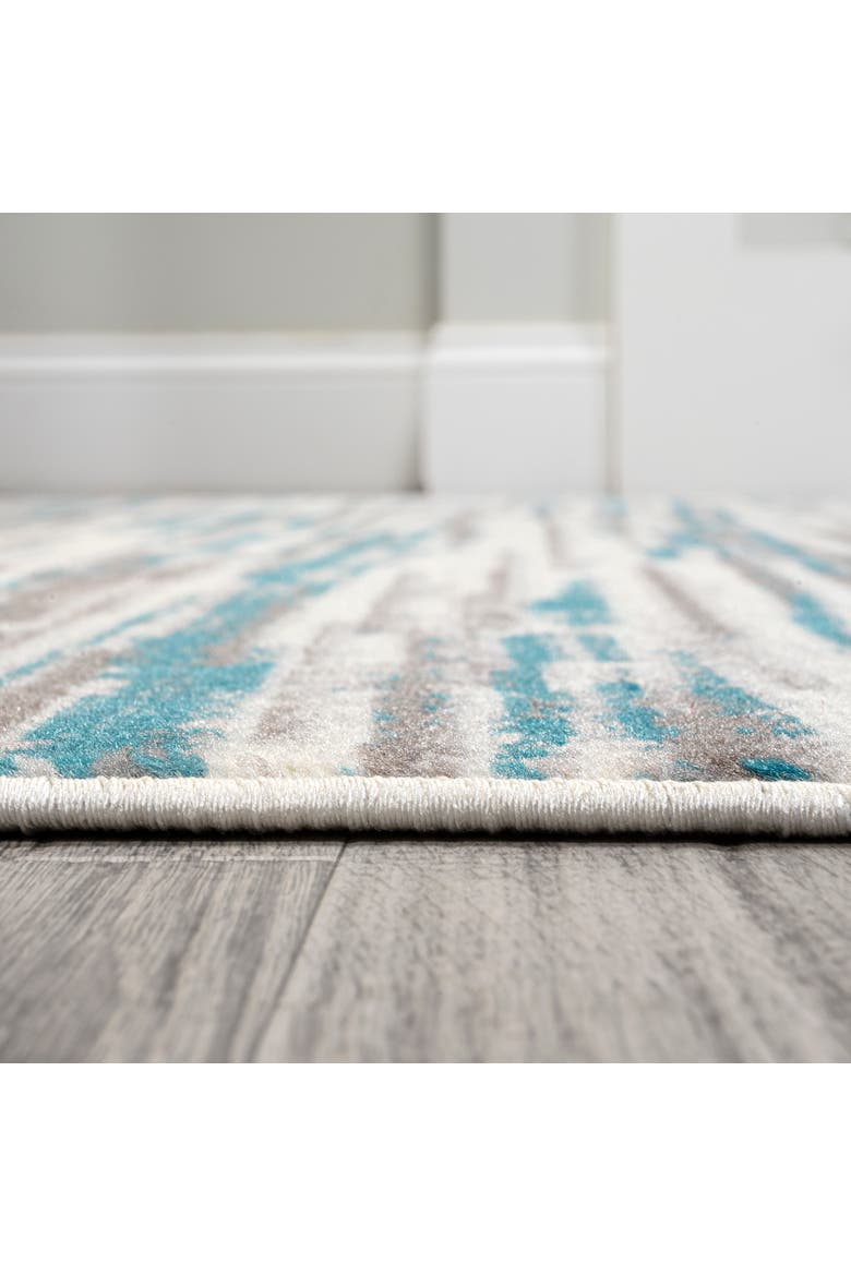 Speer Abstract Linear Stripe Area Rug, Alternate, color, Gray/Blue