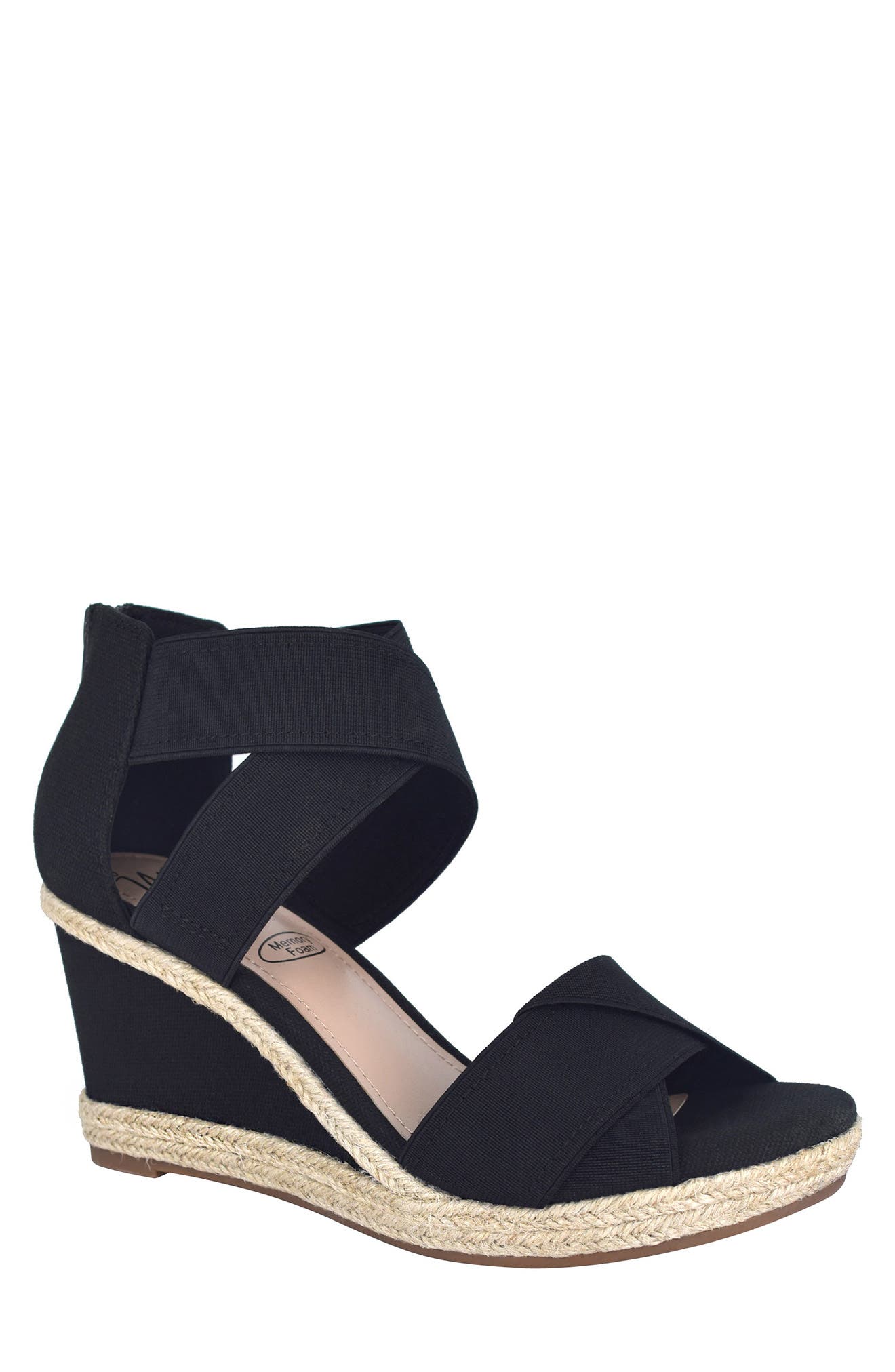 Impo Trissa Stretch Espadrille Wedge Sandal, Main, color, 