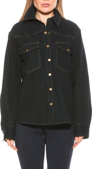 Alexia Admor Della Classic Western Button Down Shirt Jacket