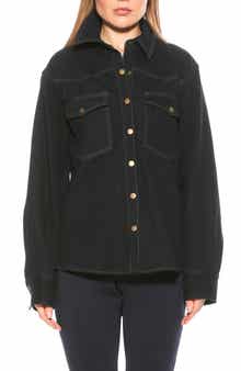 Alexia Admor Della Classic Western Button Down Shirt Jacket