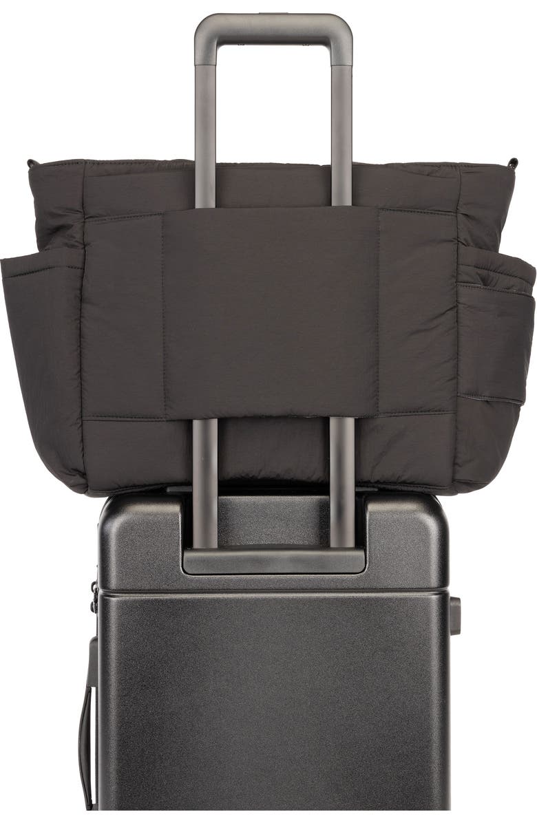 CALPAK Diaper Tote with Laptop Sleeve, Alternate, color, Black