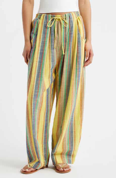 Chambers Stripe Drawstring Linen & Cotton Pants