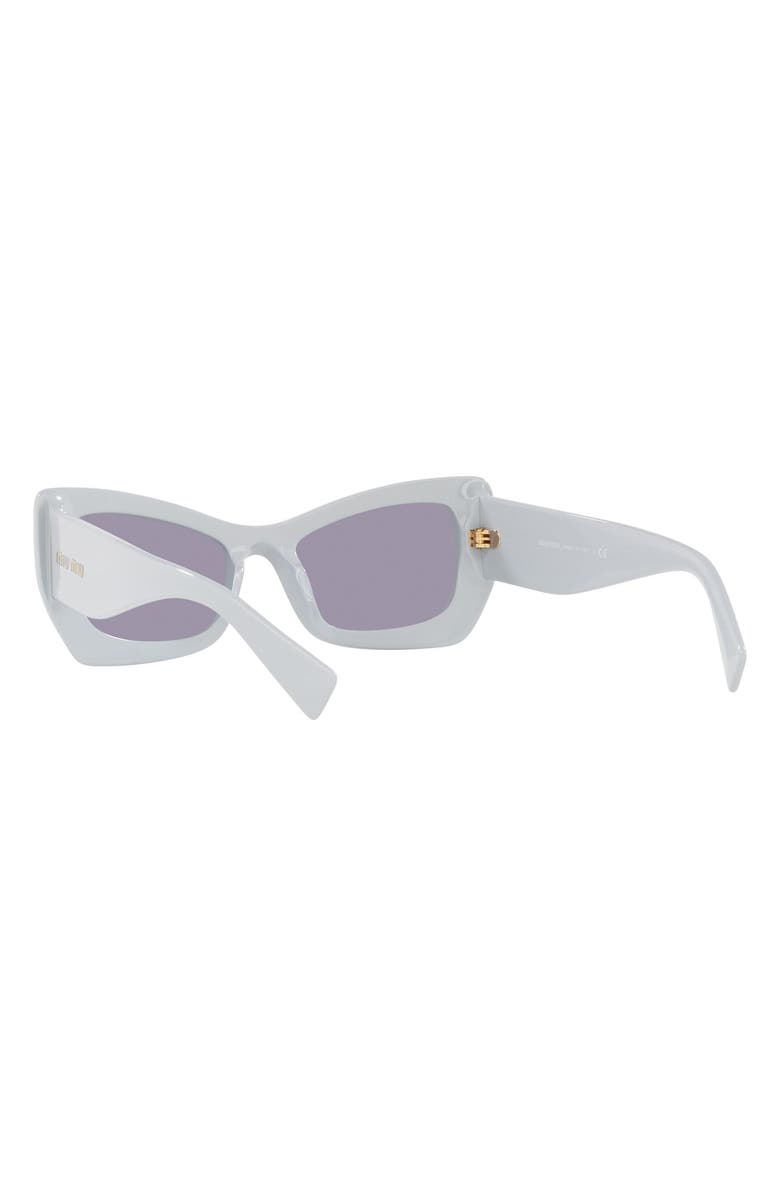 Miu Miu 60mm Irregular Sunglasses, Alternate, color, Light Blue / Grey